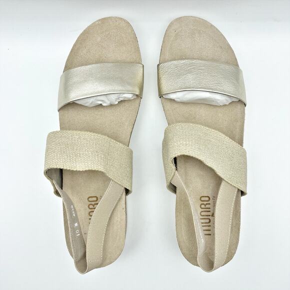 Munro Womens Pisces Casual Sandal US 10 N EU 40.5 Gold Leather Slingback NIB - Picture 10 of 12
